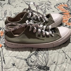Olive Green Canvas Sneakers